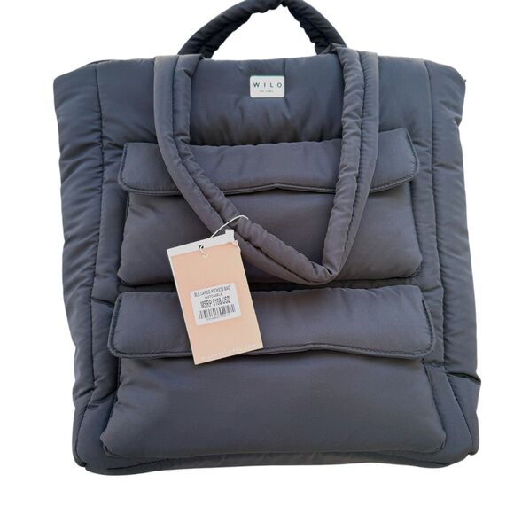 NWT Wilo The Label Black Cargo Pocket Tote - Picture 2 of 7